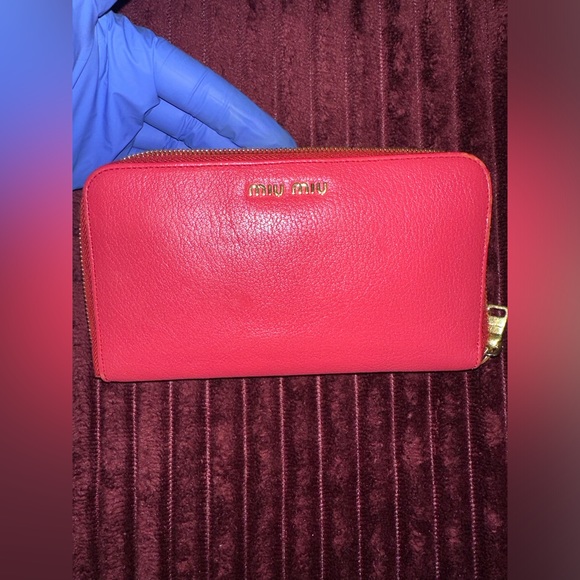 Miu Miu Hot Pink Madras Fragola Long Wallet - Picture 4 of 14